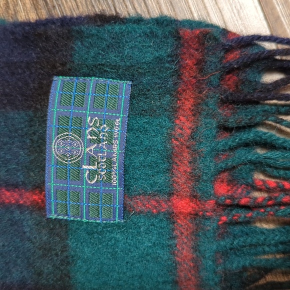 Clans Scotland Lambs Wool Tartan Plaid Unisex Scarf 56” x 12” - Picture 2 of 7